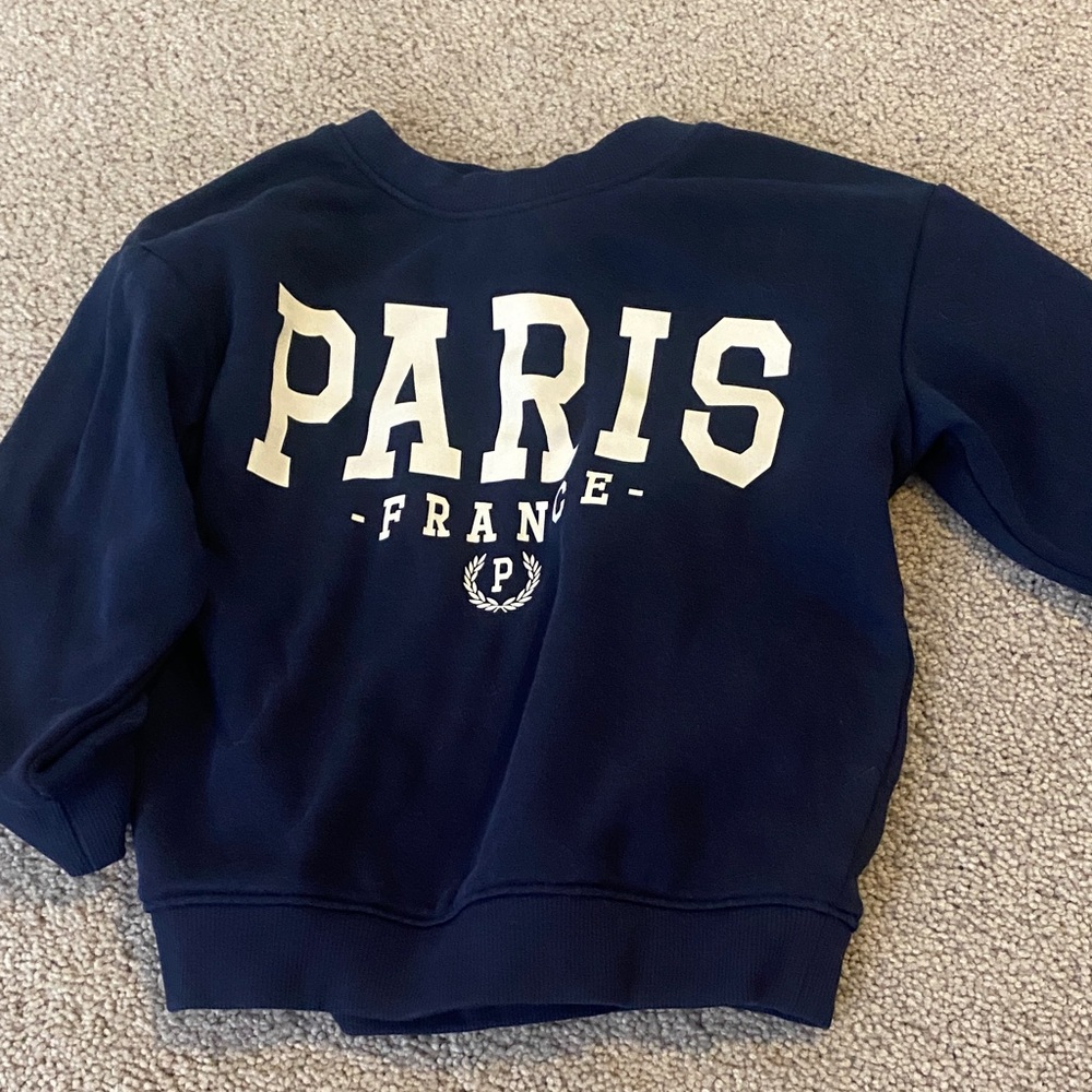 H&M Dark Blue Kids Sweatshirt with Paris Print